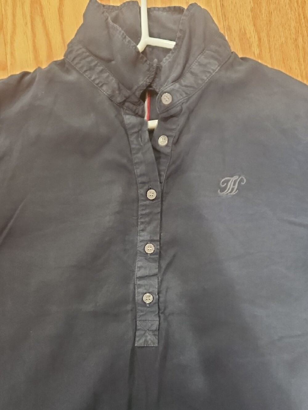 Tommy Hilfiger Navy Shirt Casual Large Long Sleeves - Picture 10 of 17